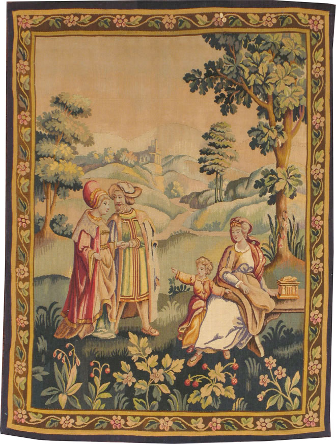 Antique French Tapestry, No.13436 - Galerie Shabab