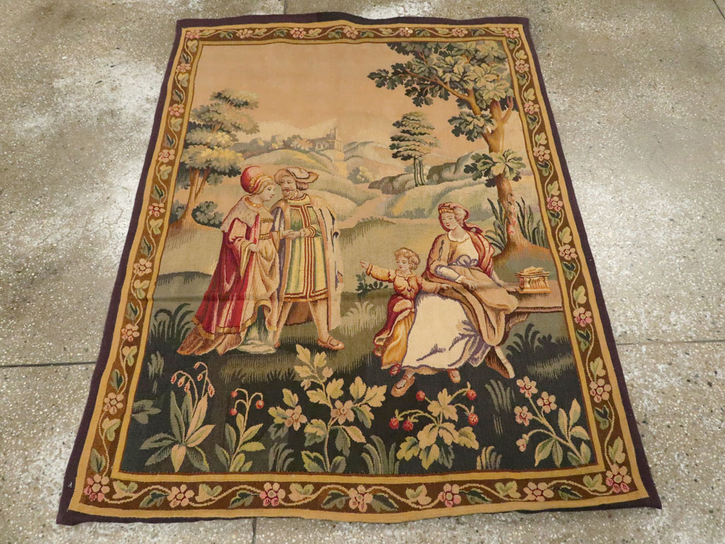 Antique French Tapestry, No.13436 - Galerie Shabab