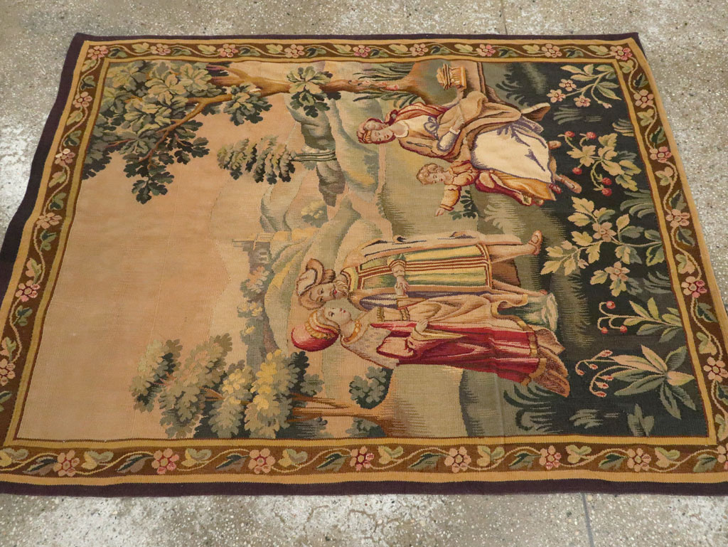 Antique French Tapestry, No.13436 - Galerie Shabab