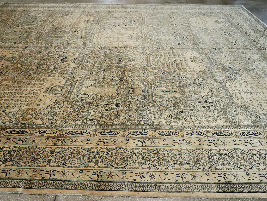 Vintage Indian Lahore Oversize Carpet, No.13446 - Galerie Shabab