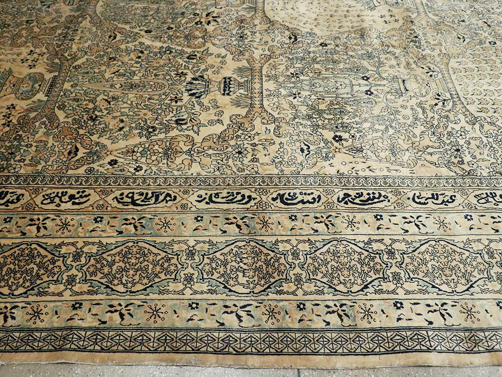 Vintage Indian Lahore Oversize Carpet, No.13446 - Galerie Shabab