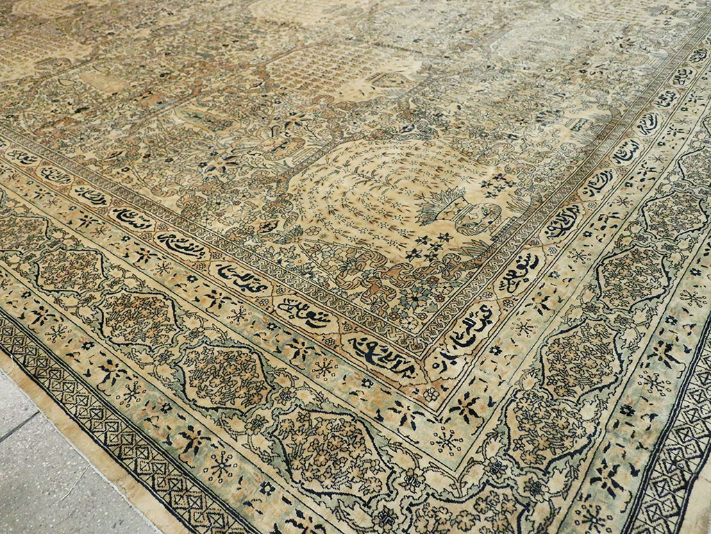 Vintage Indian Lahore Oversize Carpet, No.13446 - Galerie Shabab