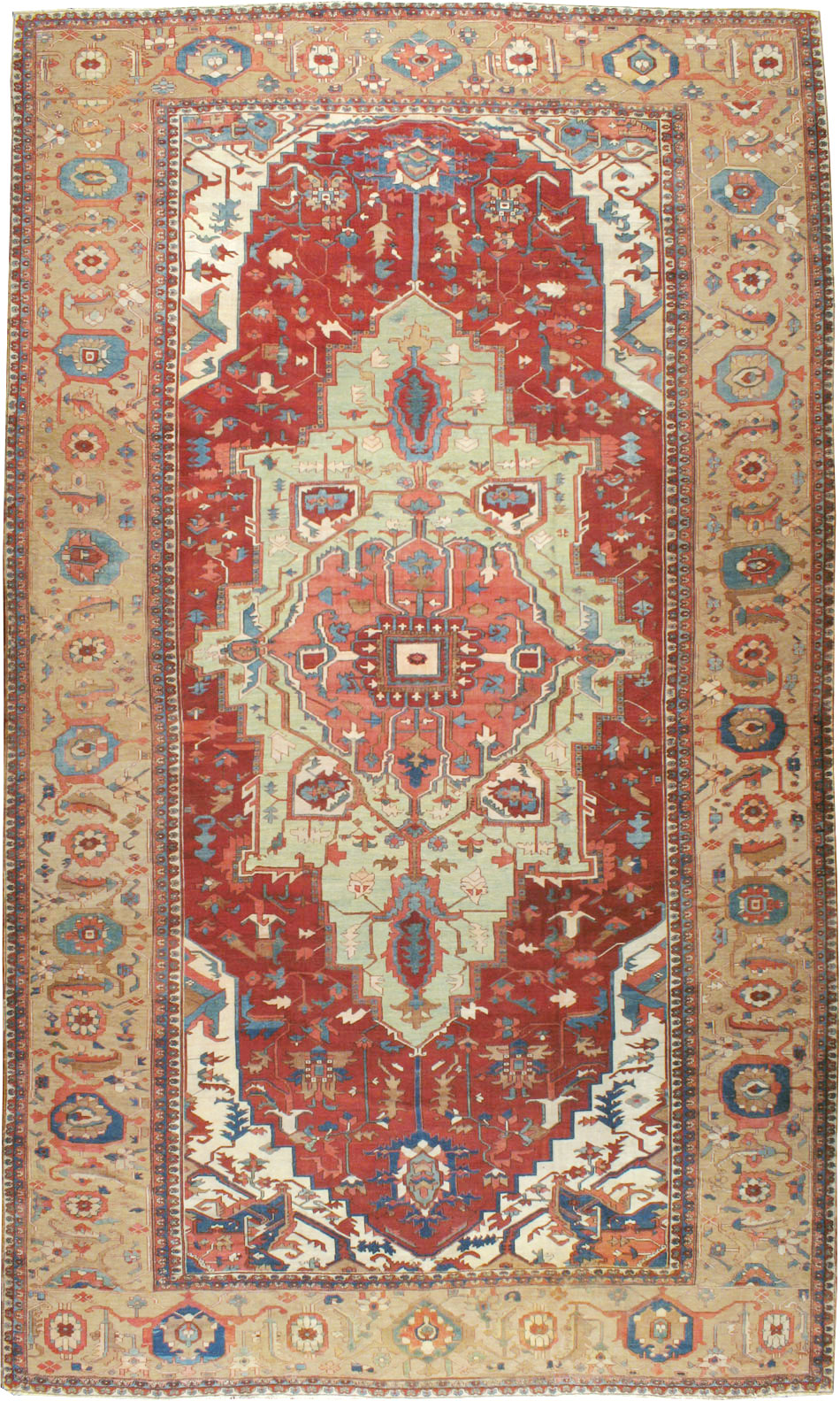 Antique Persian Serapi Carpet, No.13485 - Galerie Shabab