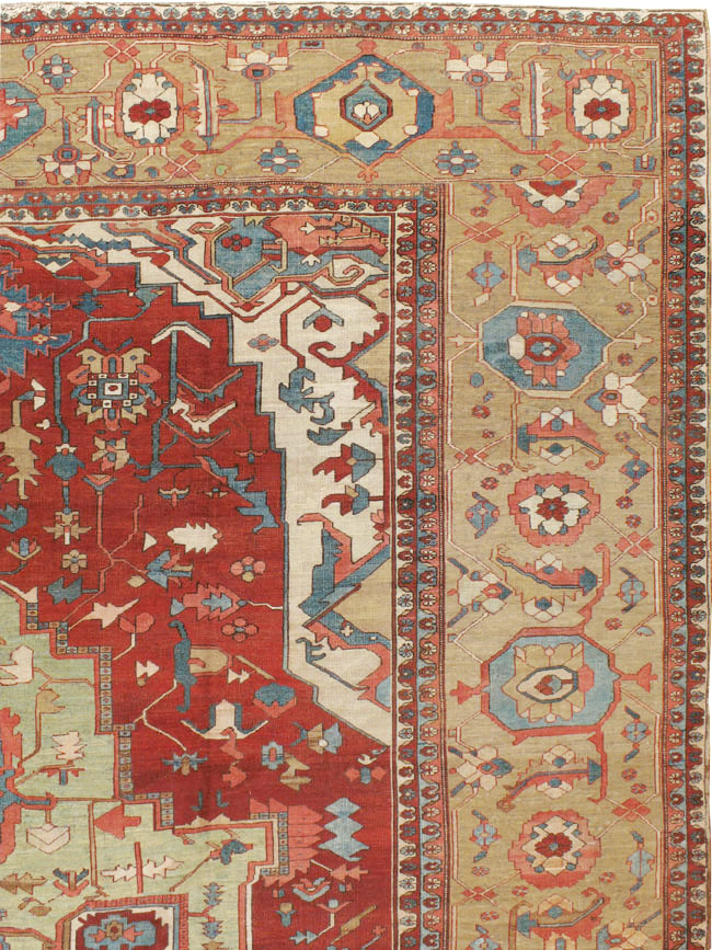 Antique Persian Serapi Carpet, No.13485 - Galerie Shabab