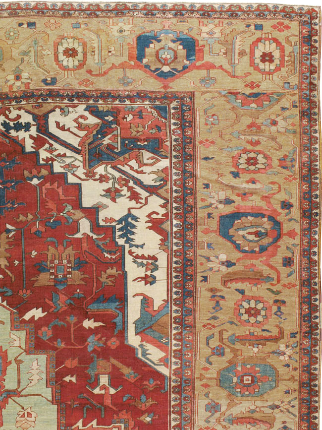Antique Persian Serapi Carpet, No.13485 - Galerie Shabab