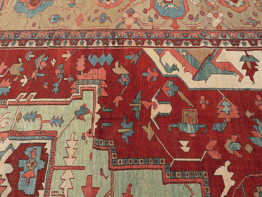 Antique Persian Serapi Carpet, No.13485 - Galerie Shabab