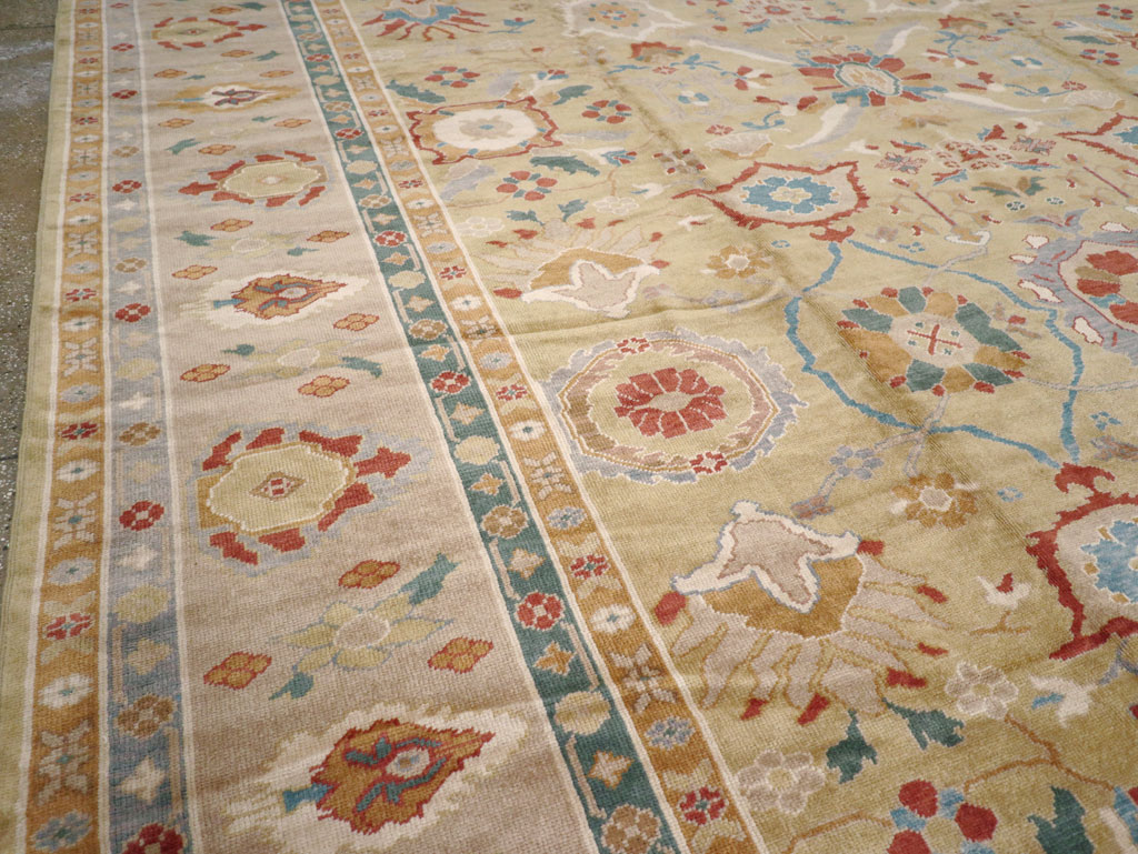Modern Turkish Oushak Large Carpet, No.13488 - Galerie Shabab
