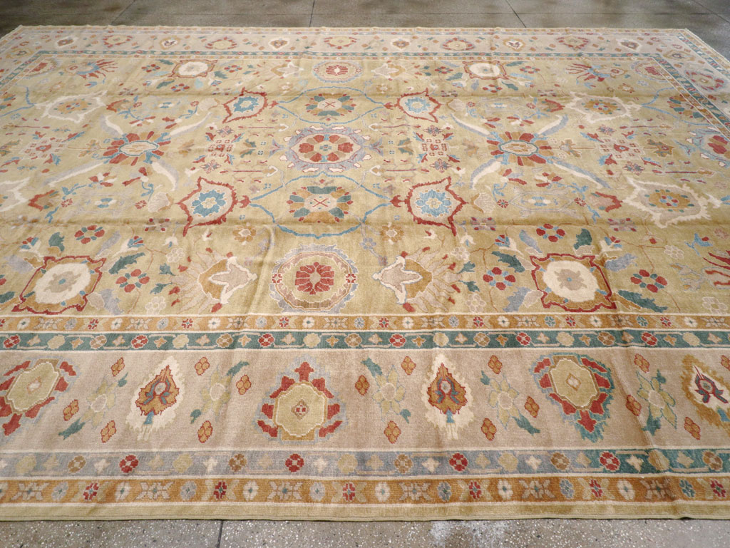 Modern Turkish Oushak Large Carpet, No.13488 - Galerie Shabab
