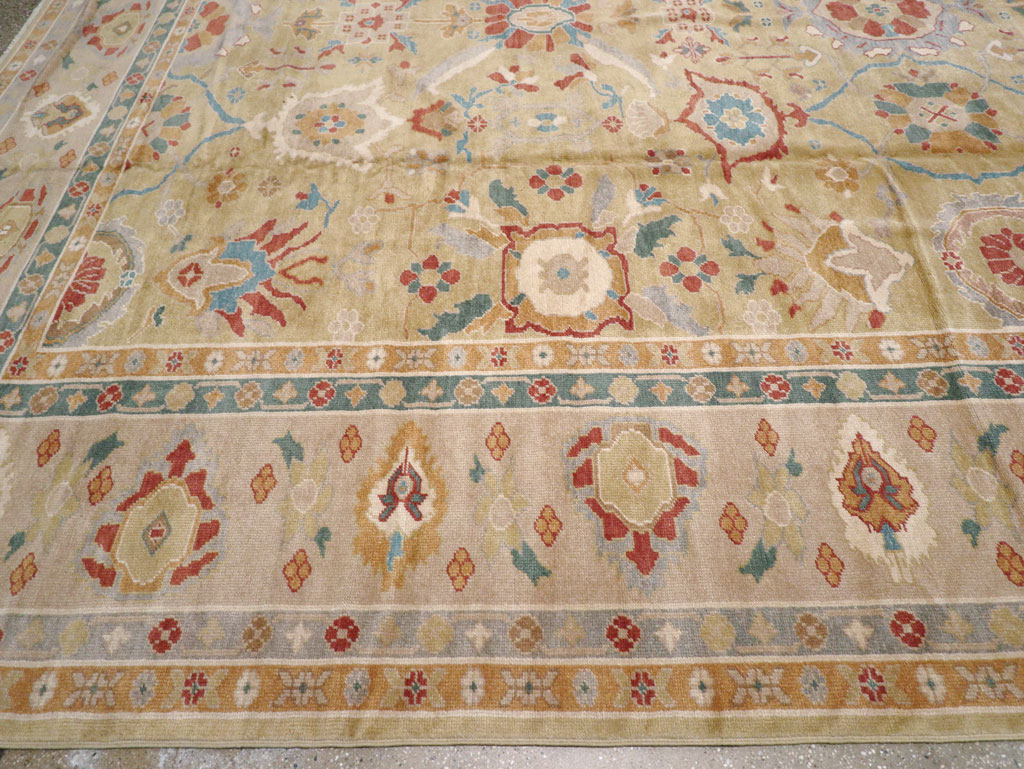 Modern Turkish Oushak Large Carpet, No.13488 - Galerie Shabab