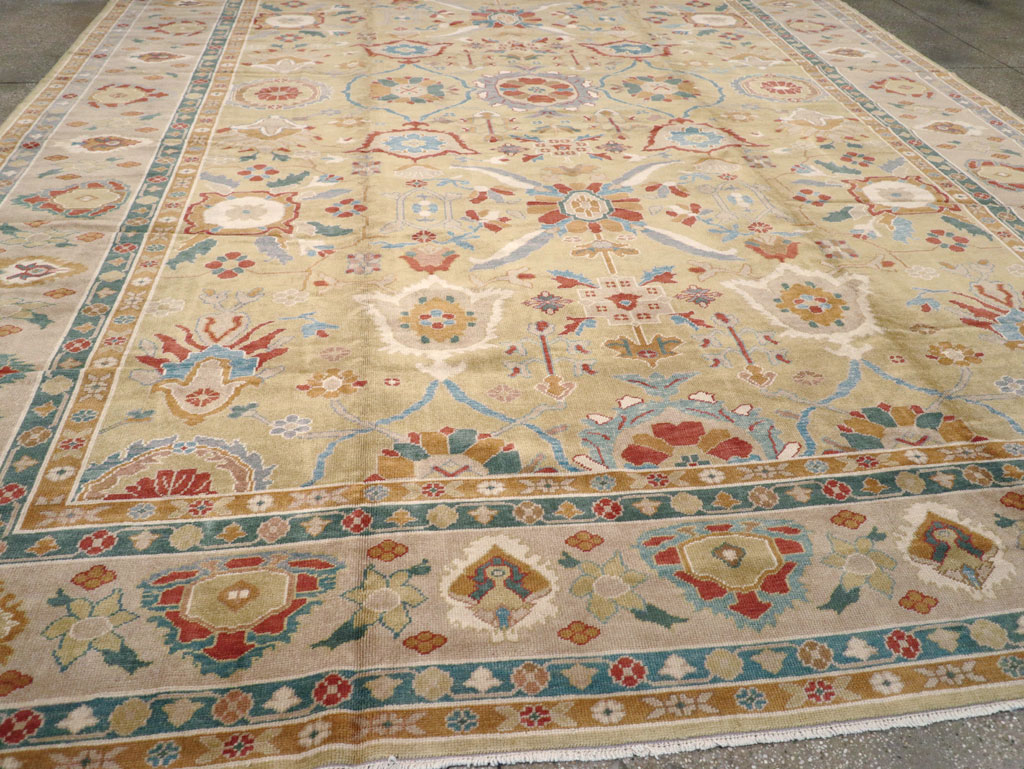 Modern Turkish Oushak Large Carpet, No.13488 - Galerie Shabab