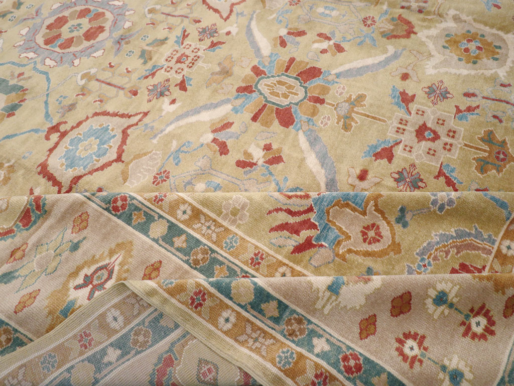 Modern Turkish Oushak Large Carpet, No.13488 - Galerie Shabab