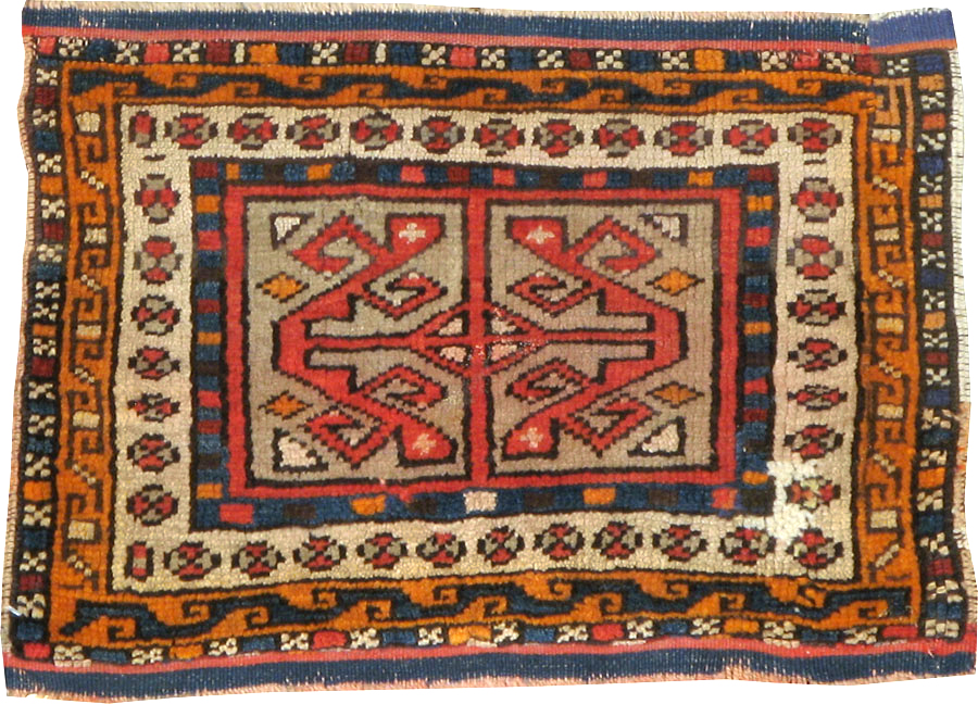 Antique Kurdish Persian Rug (Pair: 1 of 2), No.13497 - Galerie Shabab