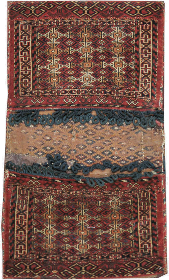 Antique Persian Turkoman Saddlebag (Khorjin), No.13501 - Galerie Shabab