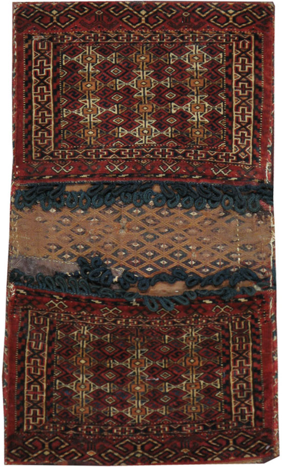 Antique Persian Turkoman Saddlebag (Khorjin), No.13501 - Galerie Shabab