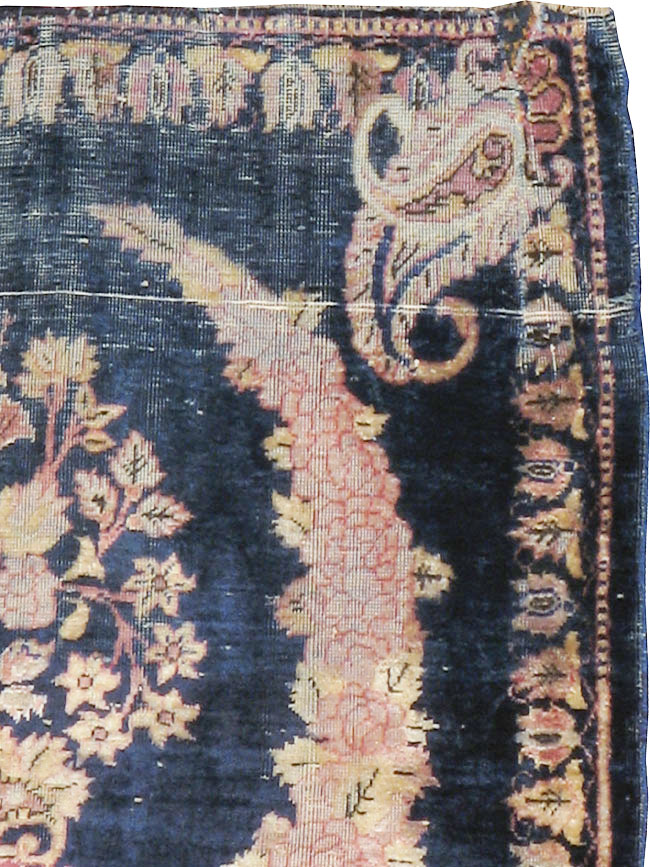 Antique Persian Kashan Silk Rug, No.13518 - Galerie Shabab