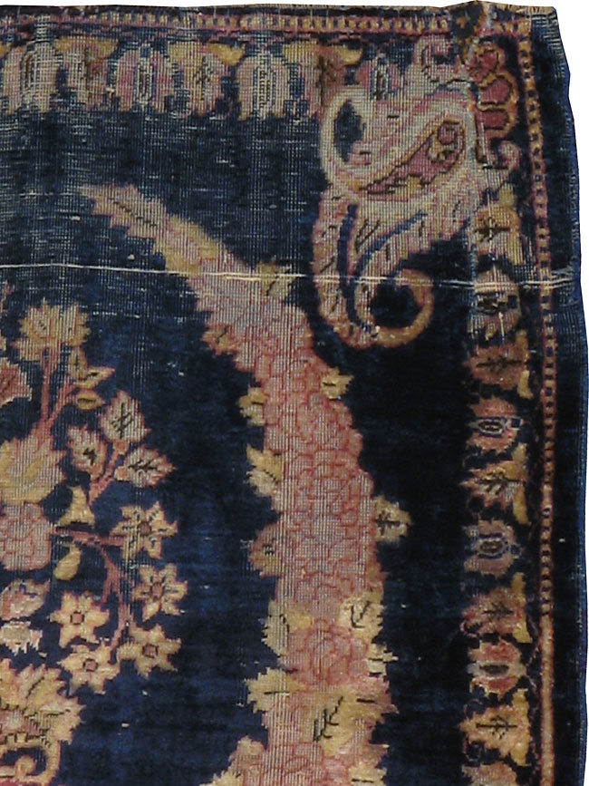 Antique Persian Kashan Silk Rug, No.13518 - Galerie Shabab