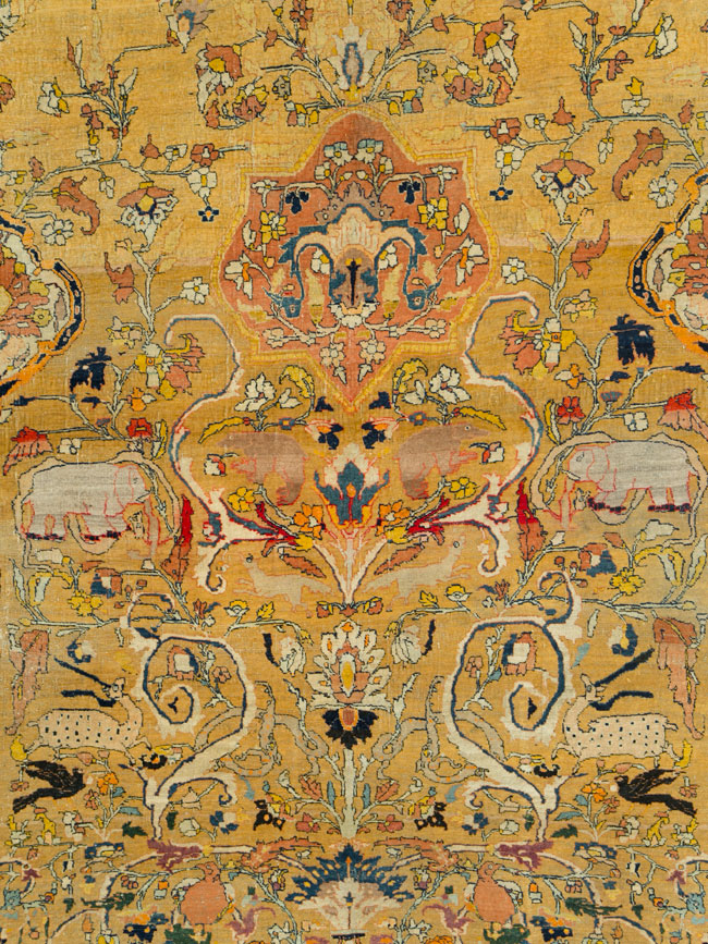 Antique Persian Tabriz Pictorial Carpet, No.13520 - Galerie Shabab