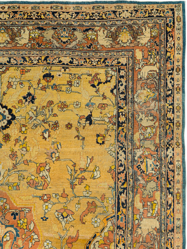 Antique Persian Tabriz Pictorial Carpet, No.13520 - Galerie Shabab