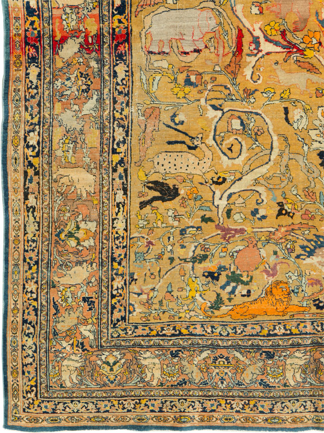 Antique Persian Tabriz Pictorial Carpet, No.13520 - Galerie Shabab