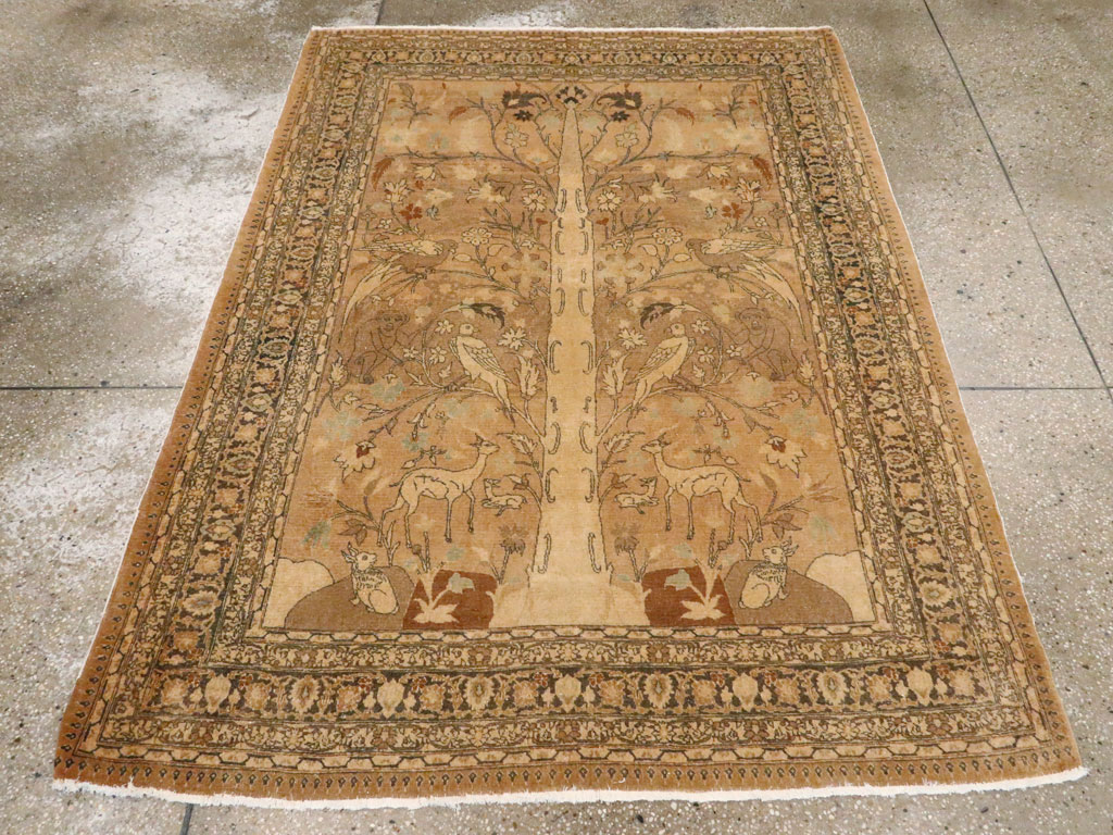 Antique Persian Tabriz Pictorial Carpet, No.13541 - Galerie Shabab