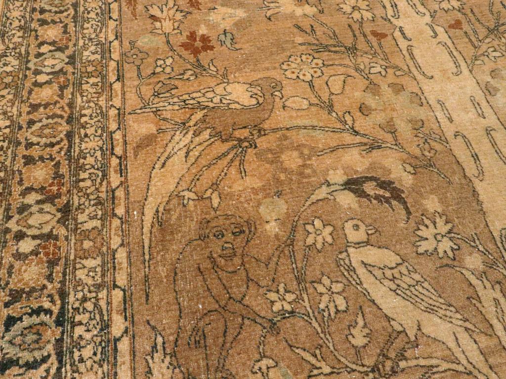 Antique Persian Tabriz Pictorial Carpet, No.13541 - Galerie Shabab