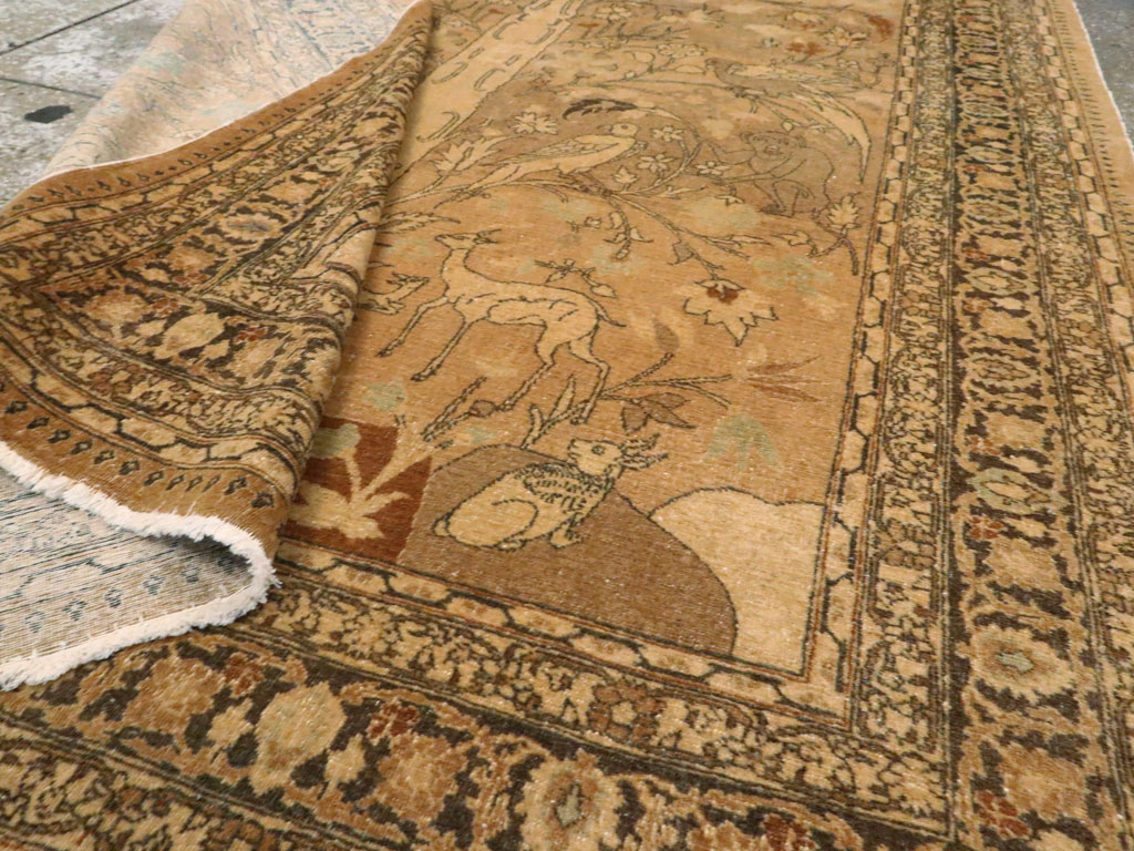 Antique Persian Tabriz Pictorial Carpet, No.13541 - Galerie Shabab