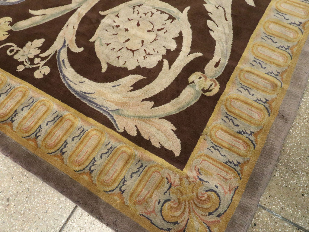 Antique French Savonnerie Carpet, No.13648 - Galerie Shabab