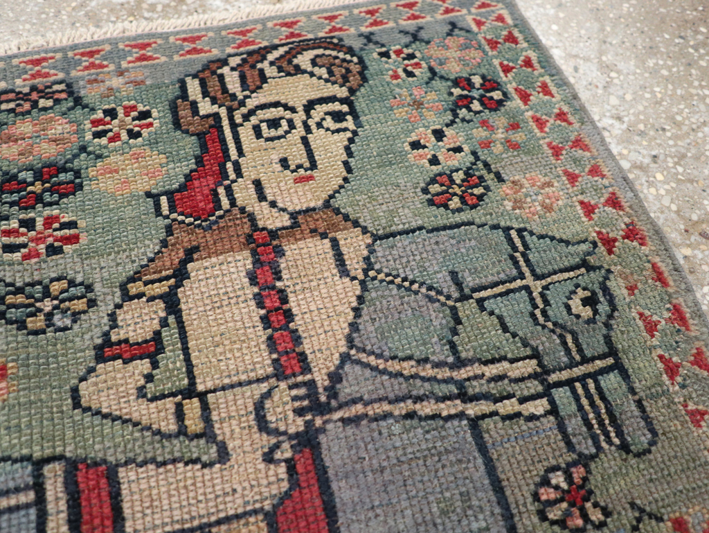 Antique Persian Malayer Pictorial Rug (Pair: 1 of 2), No.13667 - Galerie Shabab