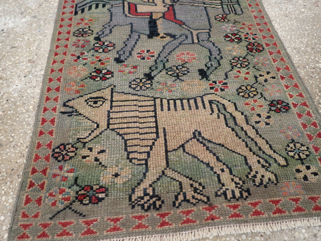 Antique Persian Malayer Pictorial Rug (Pair: 1 of 2), No.13667 - Galerie Shabab