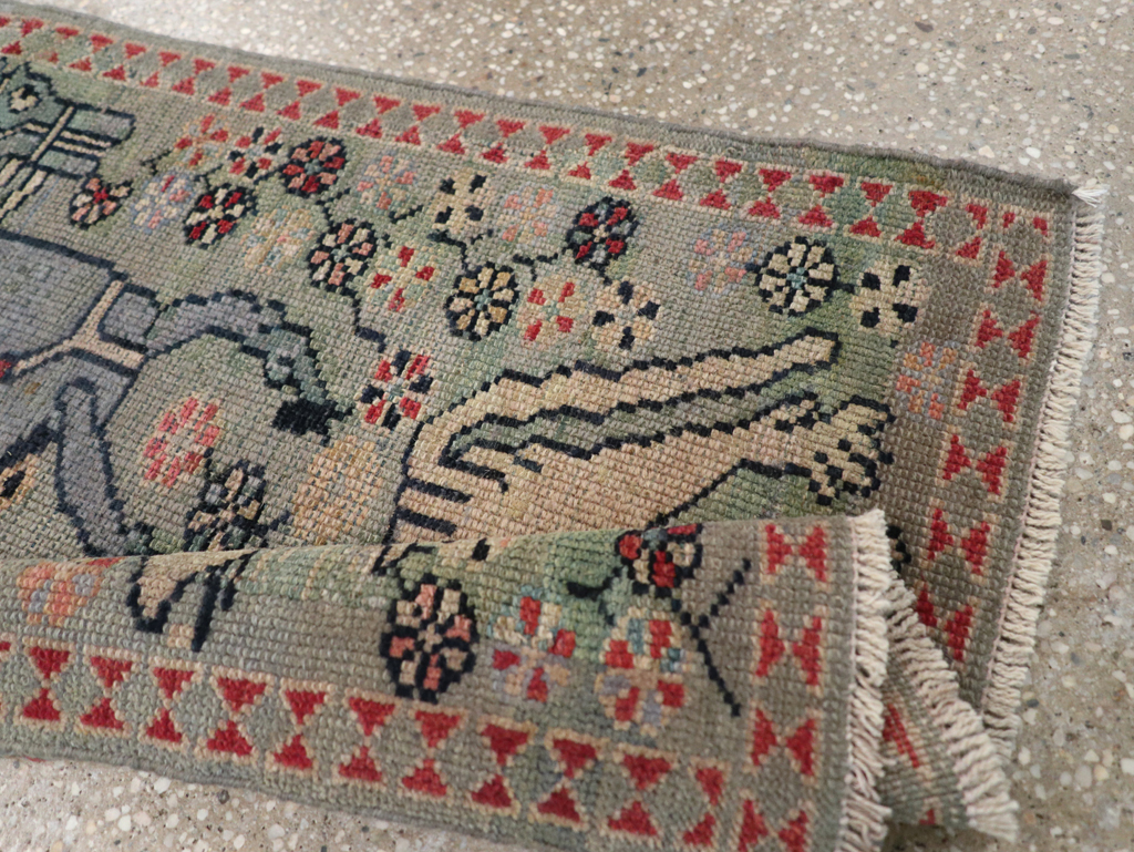 Antique Persian Malayer Pictorial Rug (Pair: 1 of 2), No.13667 - Galerie Shabab