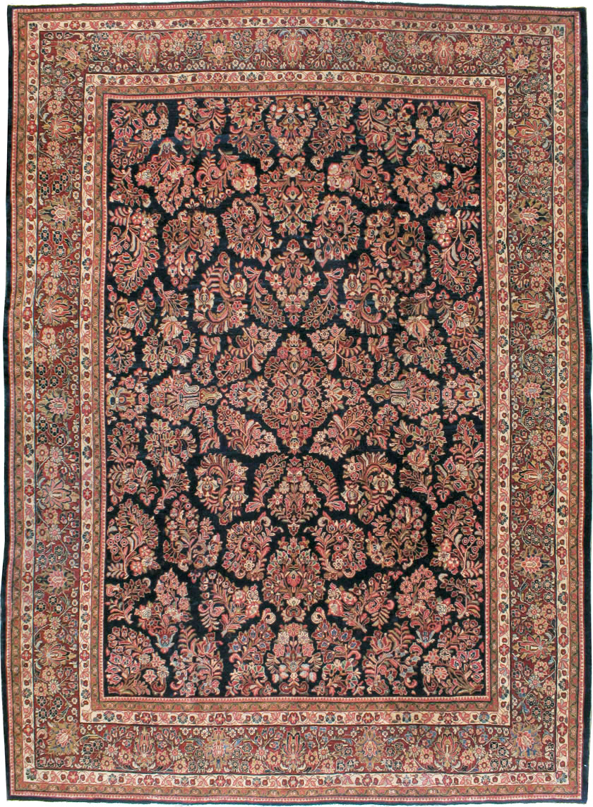 Vintage Persian Sarouk Carpet, No.13682 - Galerie Shabab