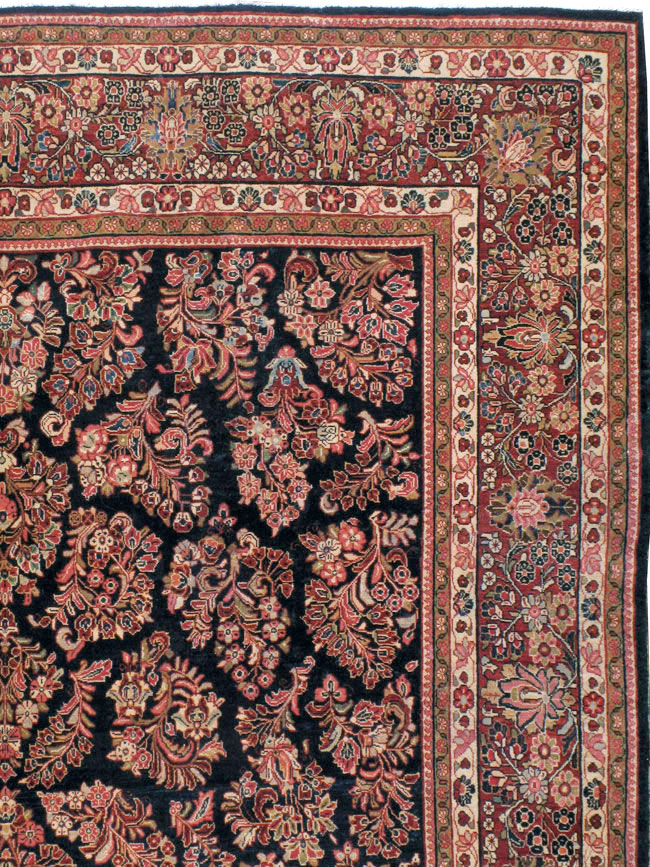 Vintage Persian Sarouk Carpet, No.13682 - Galerie Shabab