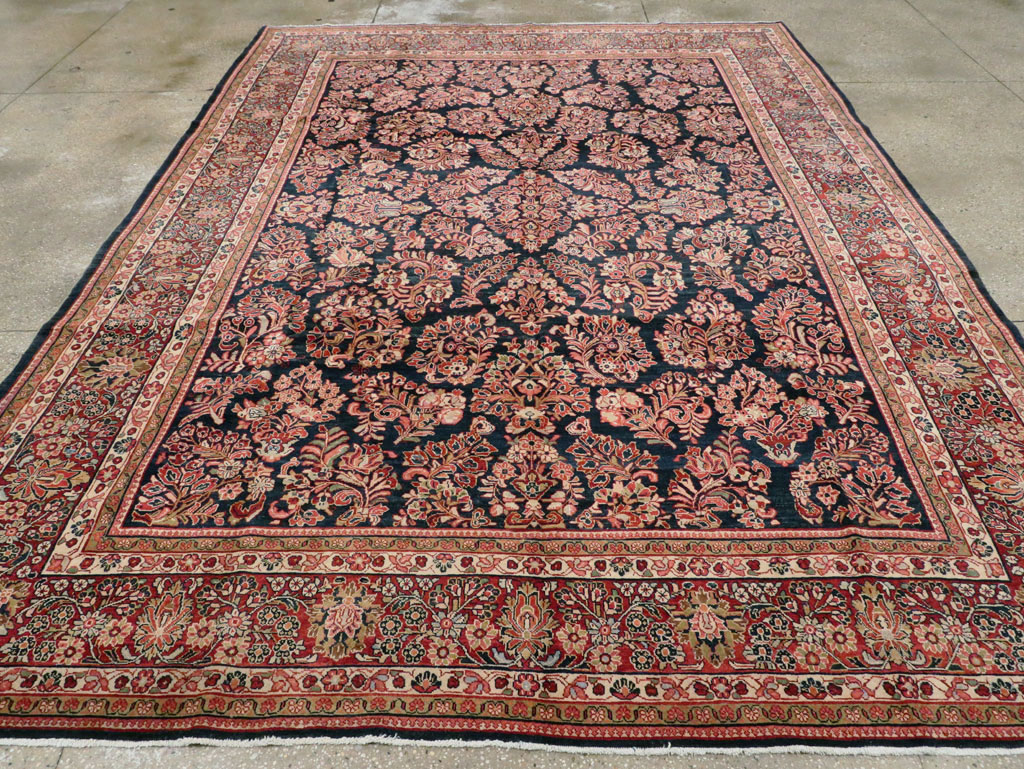 Vintage Persian Sarouk Carpet, No.13682 - Galerie Shabab