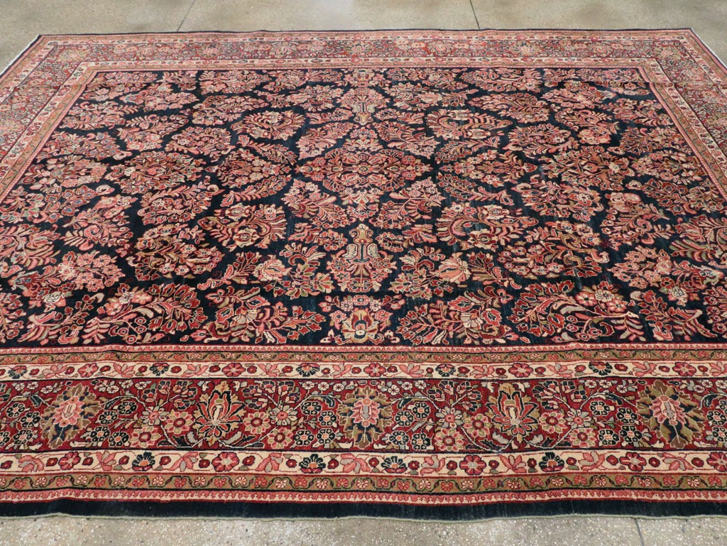 Vintage Persian Sarouk Carpet, No.13682 - Galerie Shabab