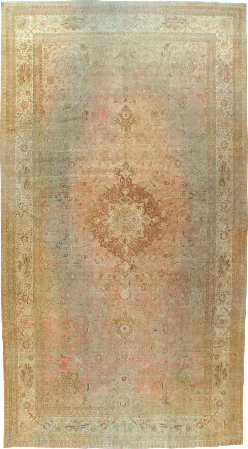 Vintage Persian Tabriz Carpet, No.13693 - Galerie Shabab