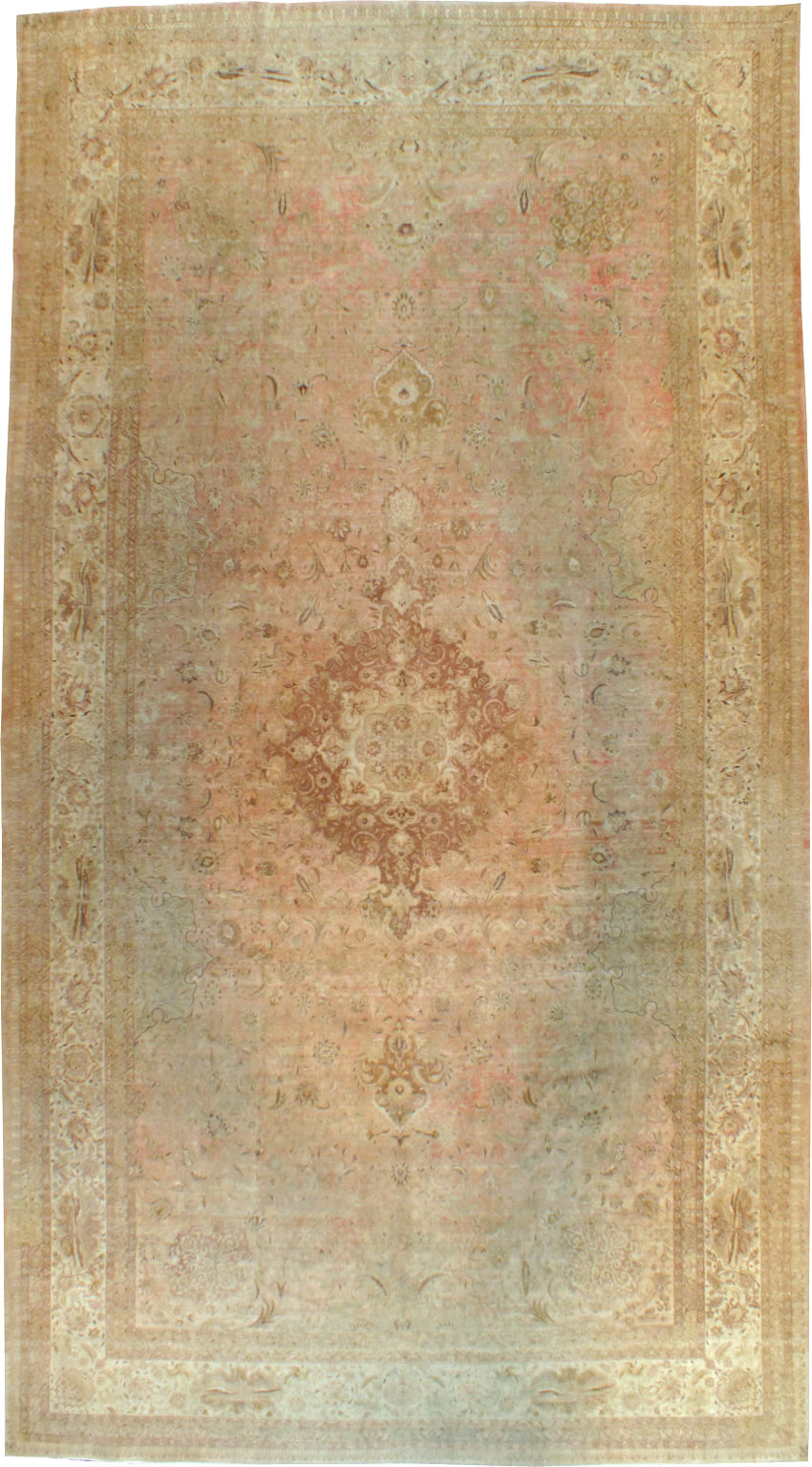 Vintage Persian Tabriz Carpet, No.13693 - Galerie Shabab