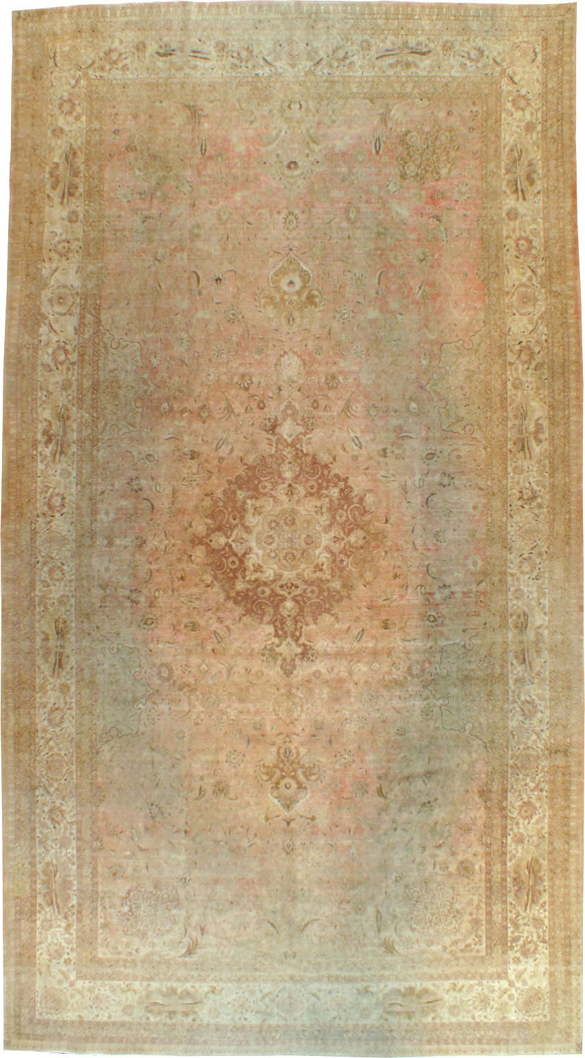 Vintage Persian Tabriz Carpet, No.13693 - Galerie Shabab