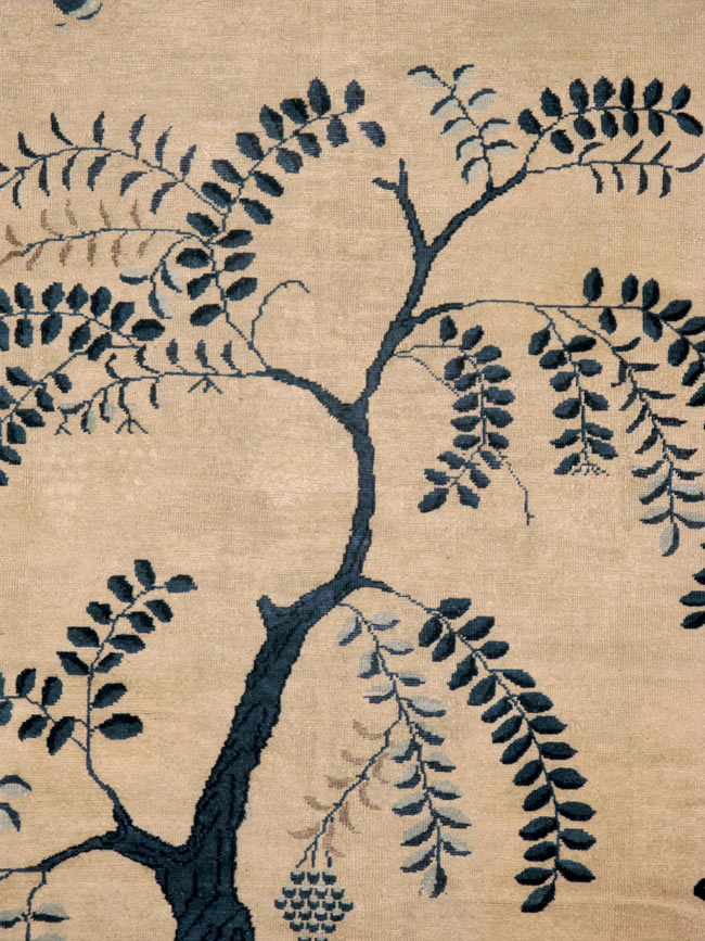 Antique Chinese Peking Wide Gallery Runner, No.13708 - Galerie Shabab