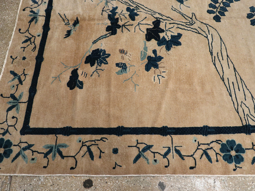 Antique Chinese Peking Wide Gallery Runner, No.13708 - Galerie Shabab