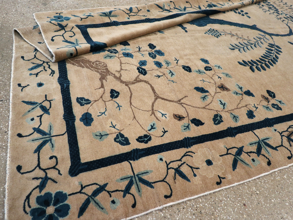 Antique Chinese Peking Wide Gallery Runner, No.13708 - Galerie Shabab