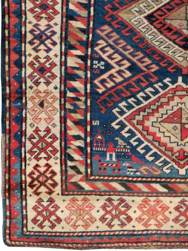 Antique Caucasian Kazak Rug, No.13717 - Galerie Shabab