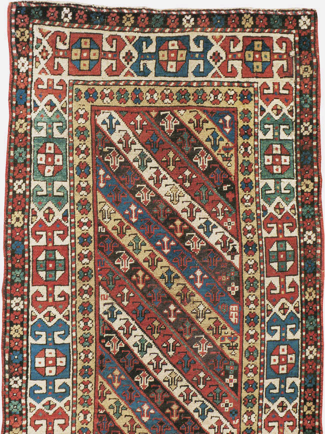 Antique Caucasian Kazak Long Rug, No.13719 - Galerie Shabab