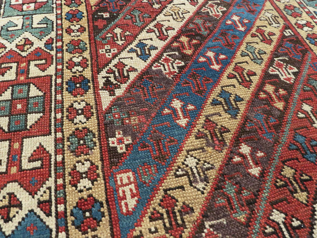 Antique Caucasian Kazak Long Rug, No.13719 - Galerie Shabab