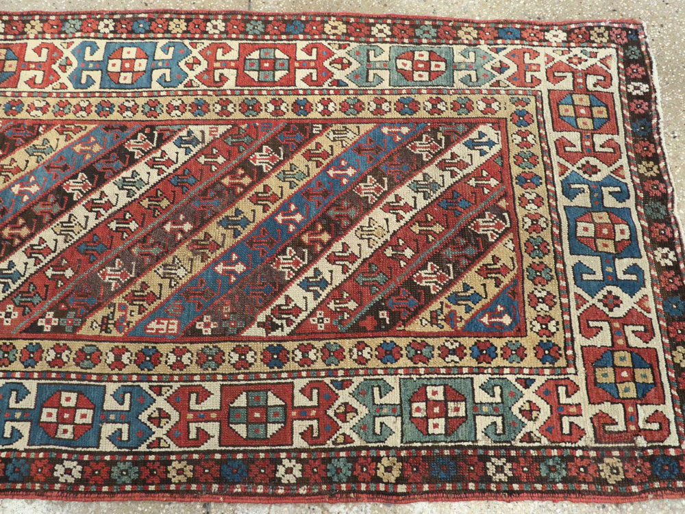Antique Caucasian Kazak Long Rug, No.13719 - Galerie Shabab