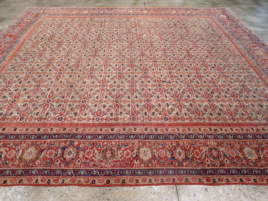 Antique Persian Mahal Room Size Carpet, No.13811 - Galerie Shabab