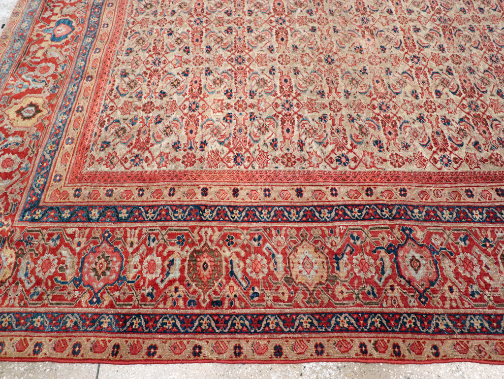 Antique Persian Mahal Room Size Carpet, No.13811 - Galerie Shabab