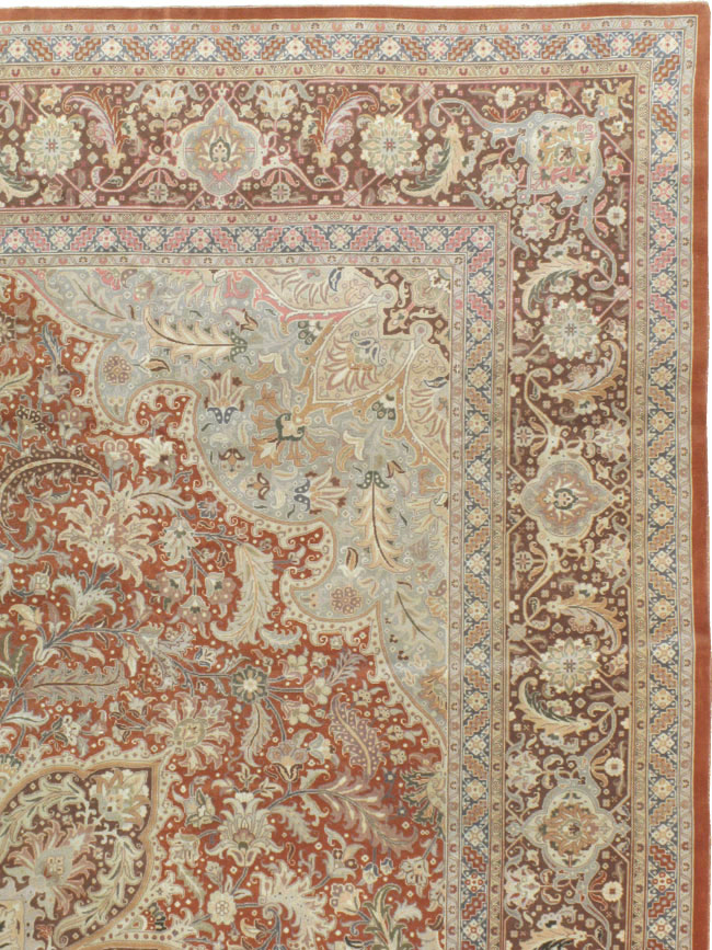 Vintage Persian Tabirz Carpet, No.13815 - Galerie Shabab