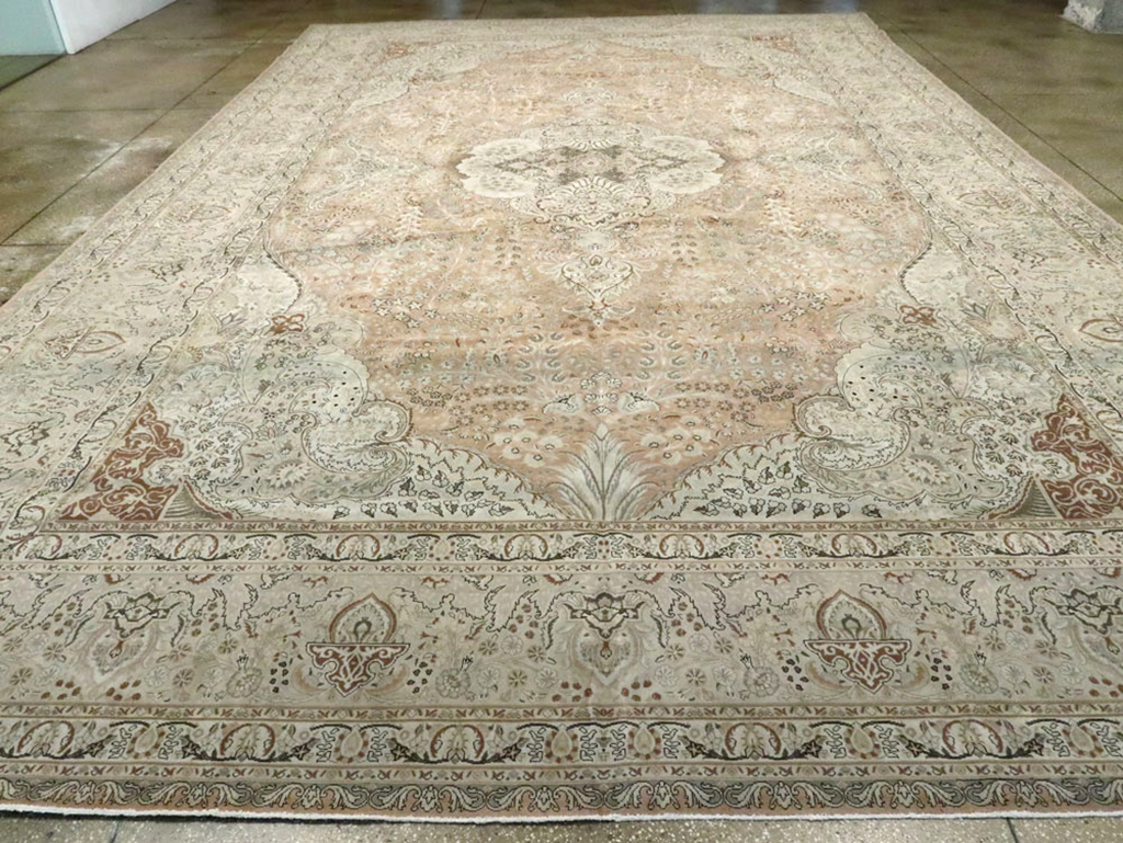 Vintage Tabriz Persian Carpet, No.13818 - Galerie Shabab