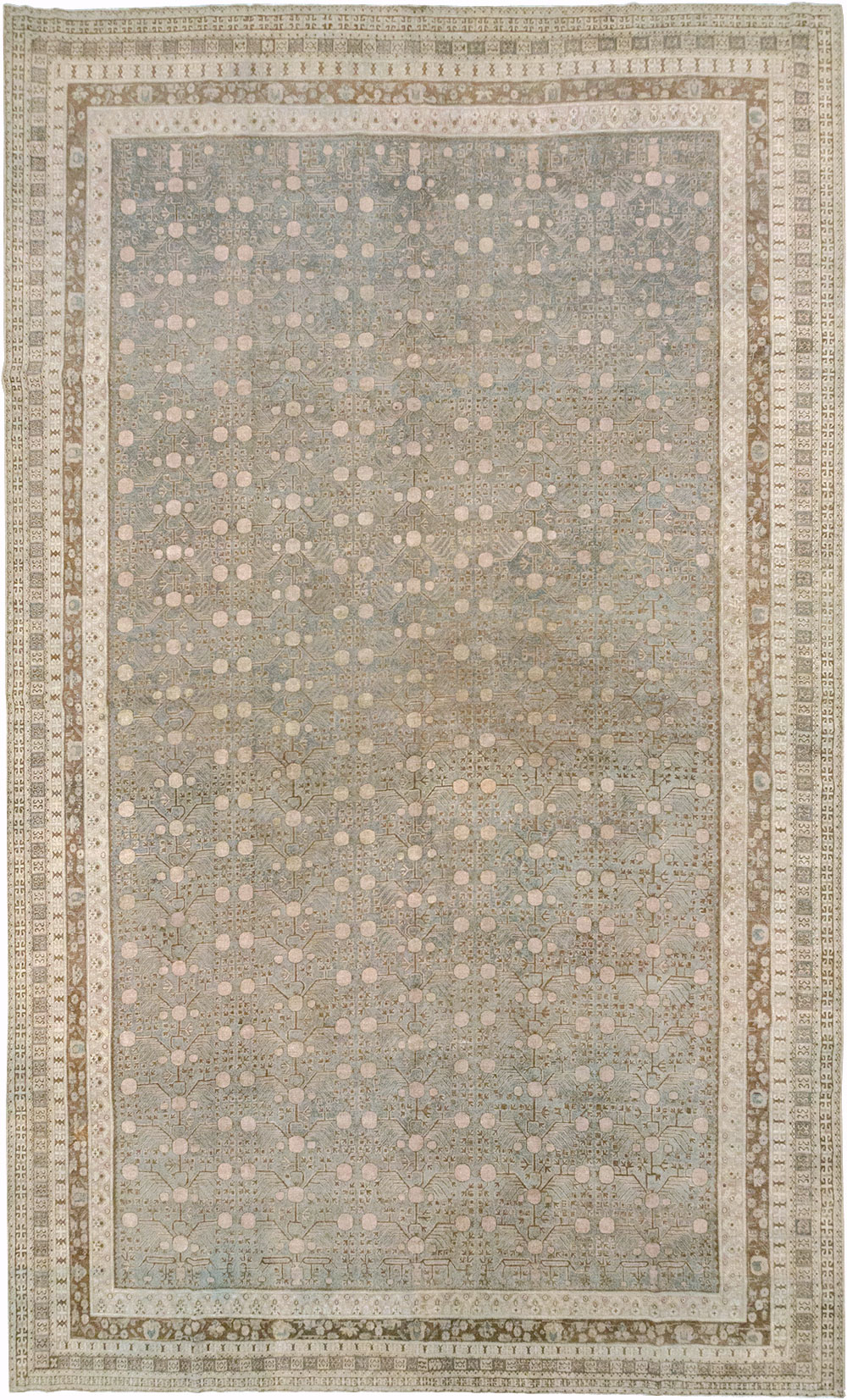 Antique East Turkestan Khotan Large Carpet, No.13828 - Galerie Shabab