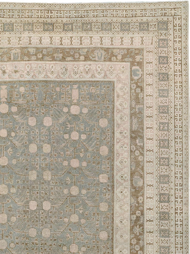 Antique East Turkestan Khotan Large Carpet, No.13828 - Galerie Shabab